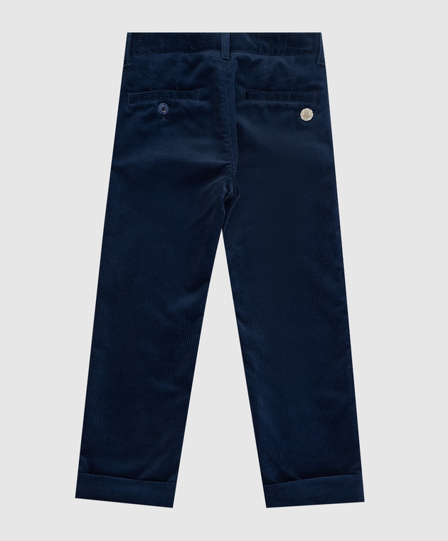 Stefano Ricci Children's blue corduroy trousers YUT6400030GF0001 image 2