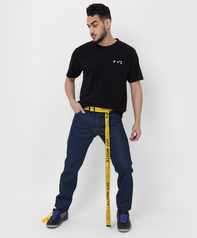 Off-White Желтый ремень Industrial с логотипом OMRB012C99FAB001 изображение 2