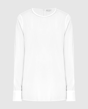 Brunello Cucinelli Біла блуза з шовку MF948DA110