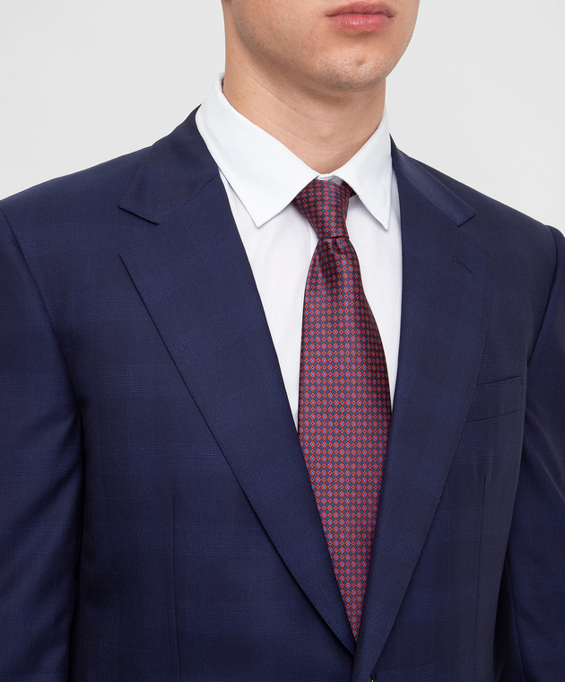 Stefano Ricci Фіолетовий краватку в візерунок патерн CH41029 зображення 2
