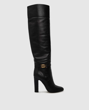 Dolce&Gabbana Черные кожаные ботфорты CU0671AW695