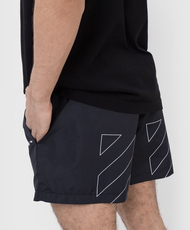 Off-White - Swim shorts with Diag Outline print OMFA003C99FAB001 buy at ...