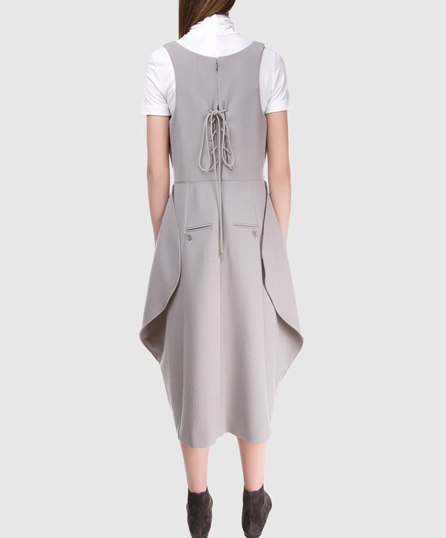 NINA RICCI Серое платье из шерсти 18PCRO002WV0230 изображение 4