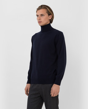 D'Uomo Milano Темно-синий гольф из кашемира 355N