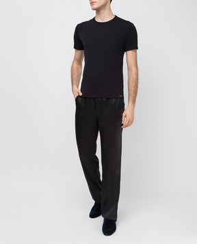 Tom Ford Черные брюки из шелка T4H221010
