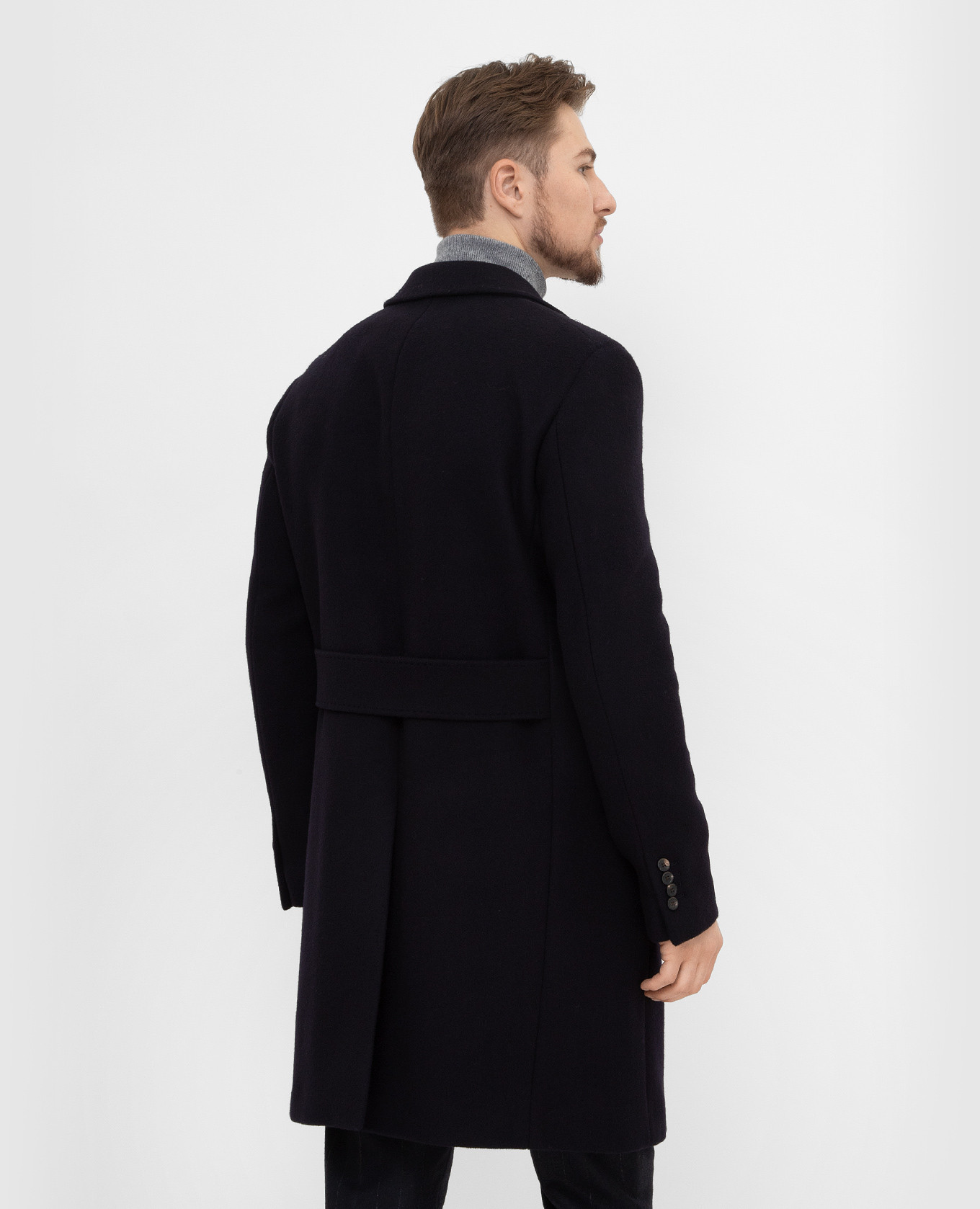 Peserico Темно-синее пальто из шерсти R5200708874 изображение 4