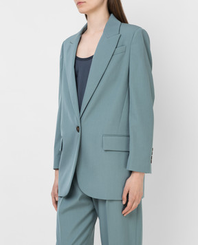 Brunello Cucinelli Зелений жакет з вовною MA0332242P