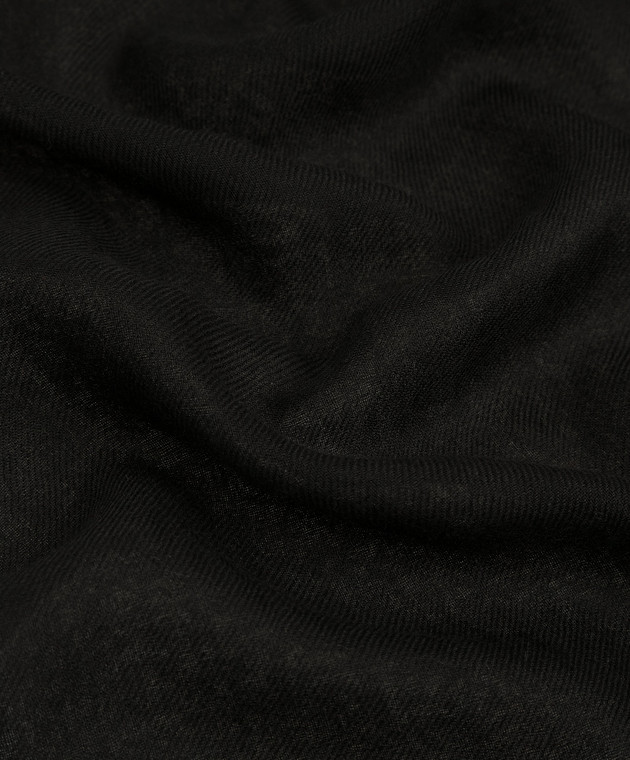 Loro Piana Чорний шарф з кашеміру і шовку F3FAI0704 зображення 3