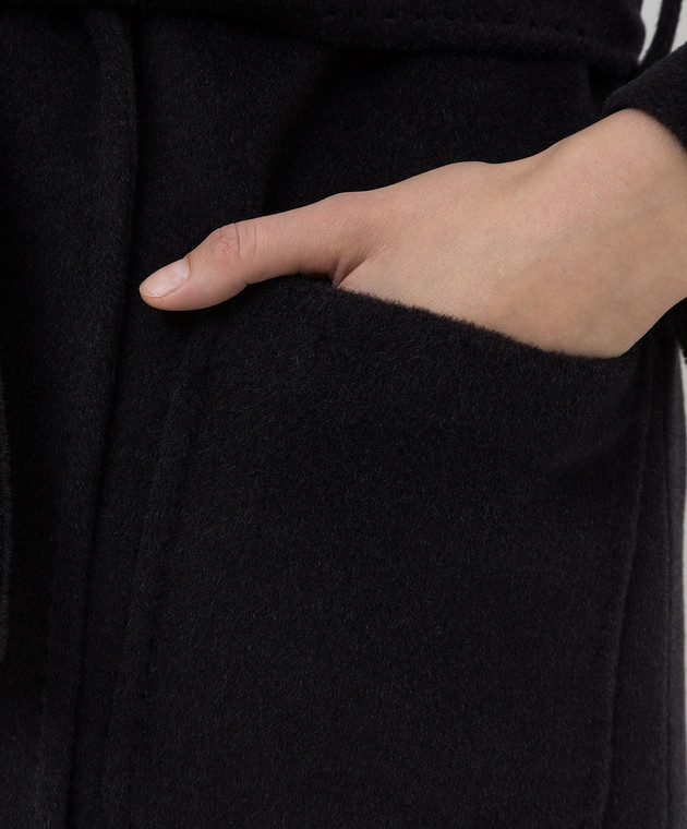 Heresis Темно-серое пальто из шерсти и кашемира M33130 изображение 5
