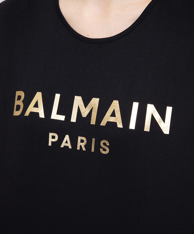 Balmain Черный топ VF11000B020 изображение 5