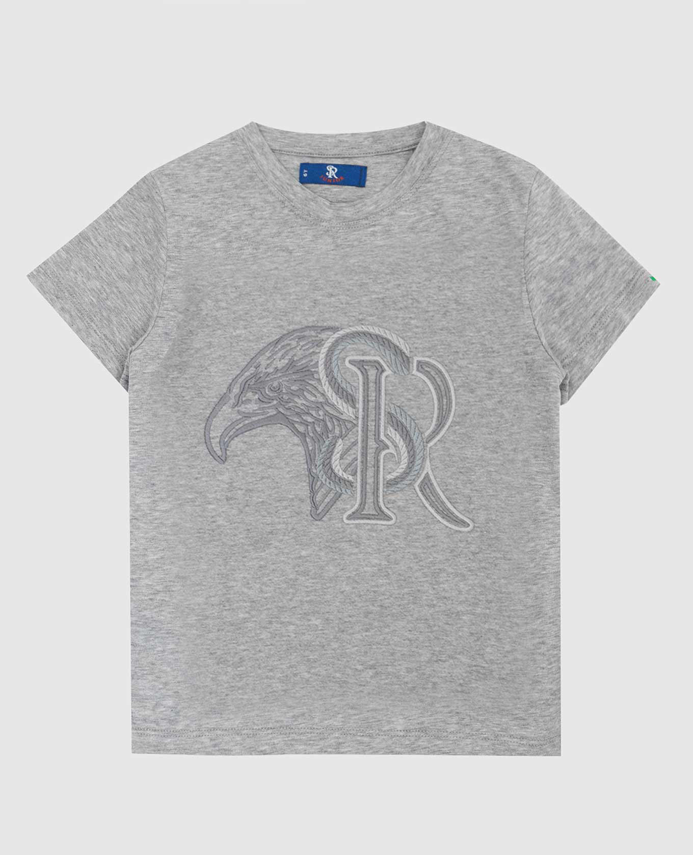 Children's light gray t-shirt with logo embroidery