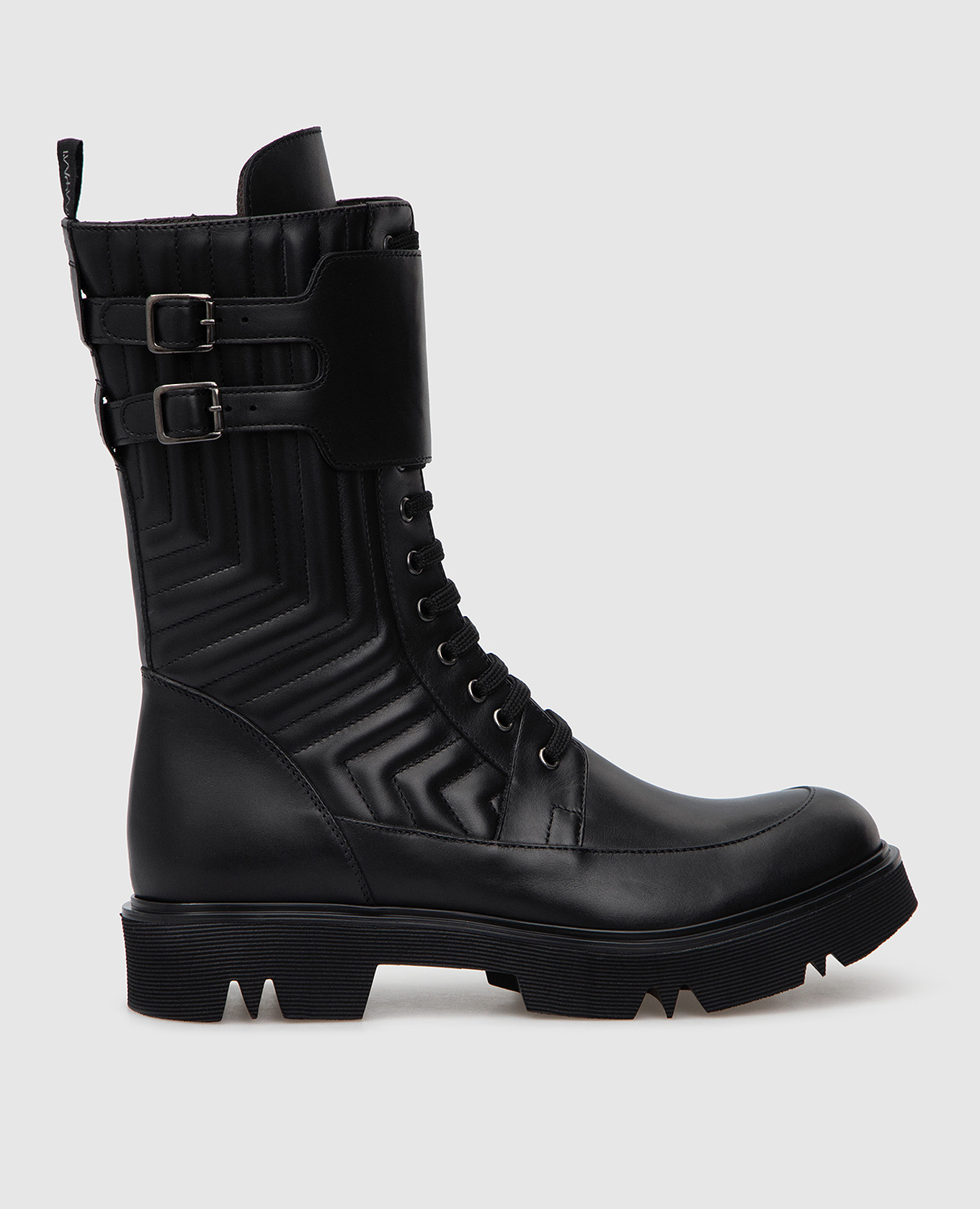 Ivor black leather boots