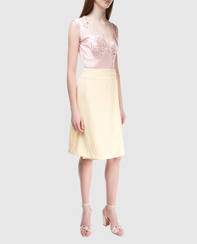 Prada Жовта спідниця на запах P150N