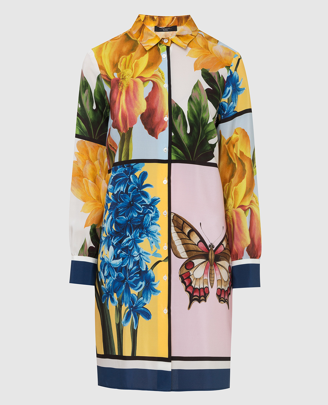 

Шелковое платье с узором Max Mara Weekend, Разноцветный, Платья Миди