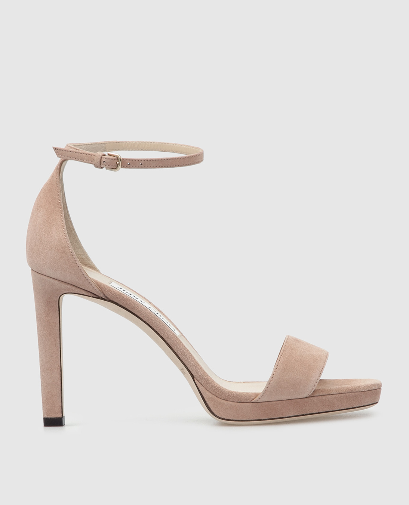 

Бежевые замшевые босоножки "Misty" Jimmy Choo, Бежевый, Босоножки