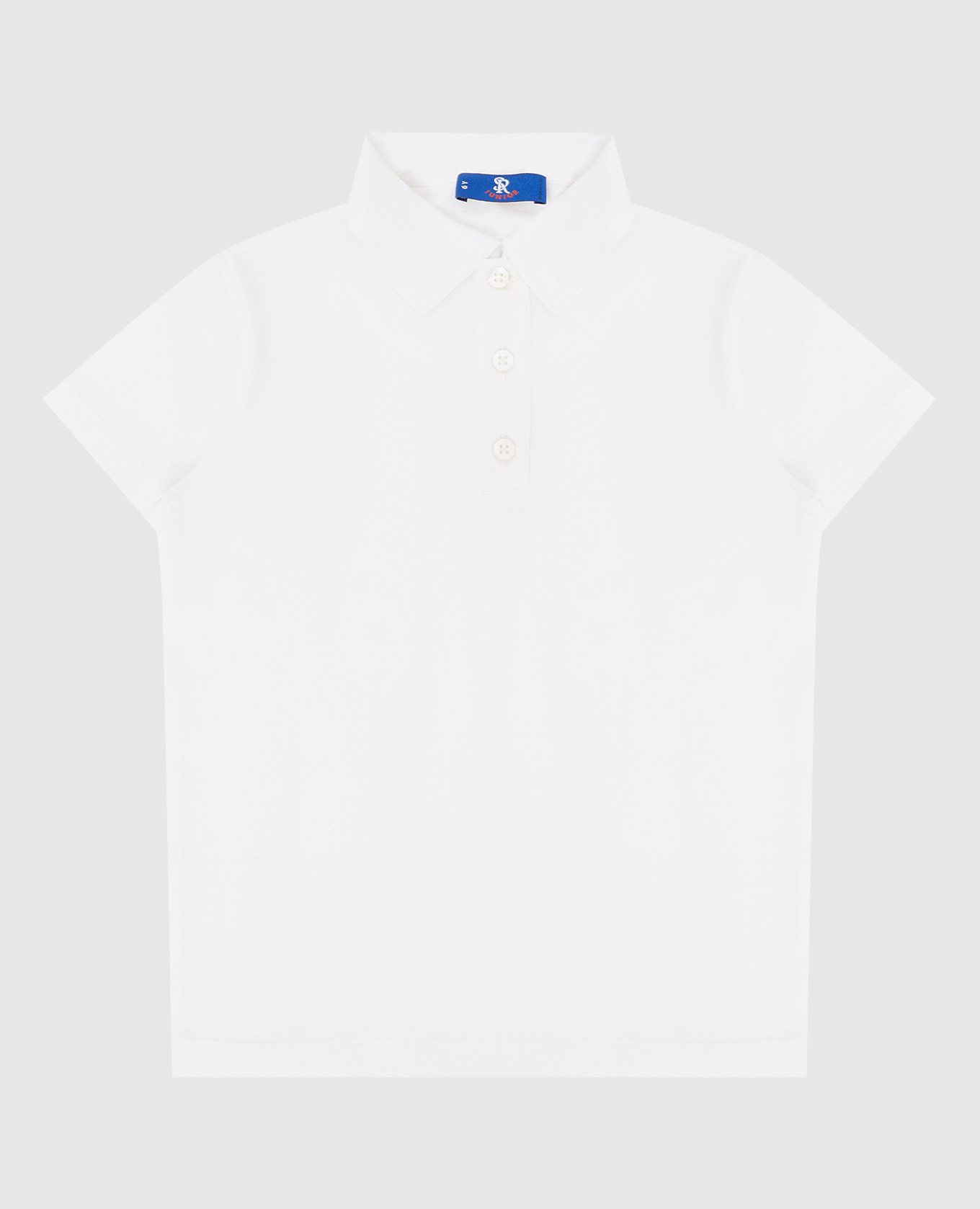 Children's white polo with embroidery