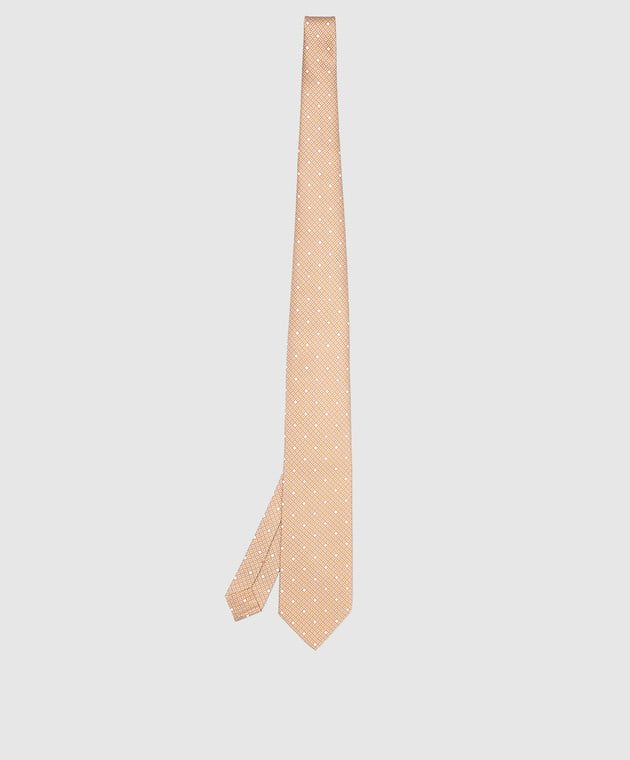 Stefano Ricci Оранжевый галстук ручной работы из шелка CH35028 изображение 3