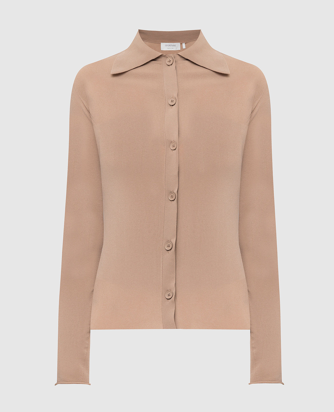 

Бежевая приталенная рубашка "Elea" Max Mara Sportmax, Бежевый, Рубашки и блузы