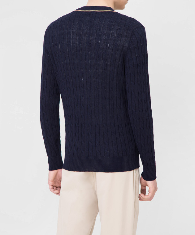 Brunello Cucinelli Синий пуловер M2L79002 изображение 4